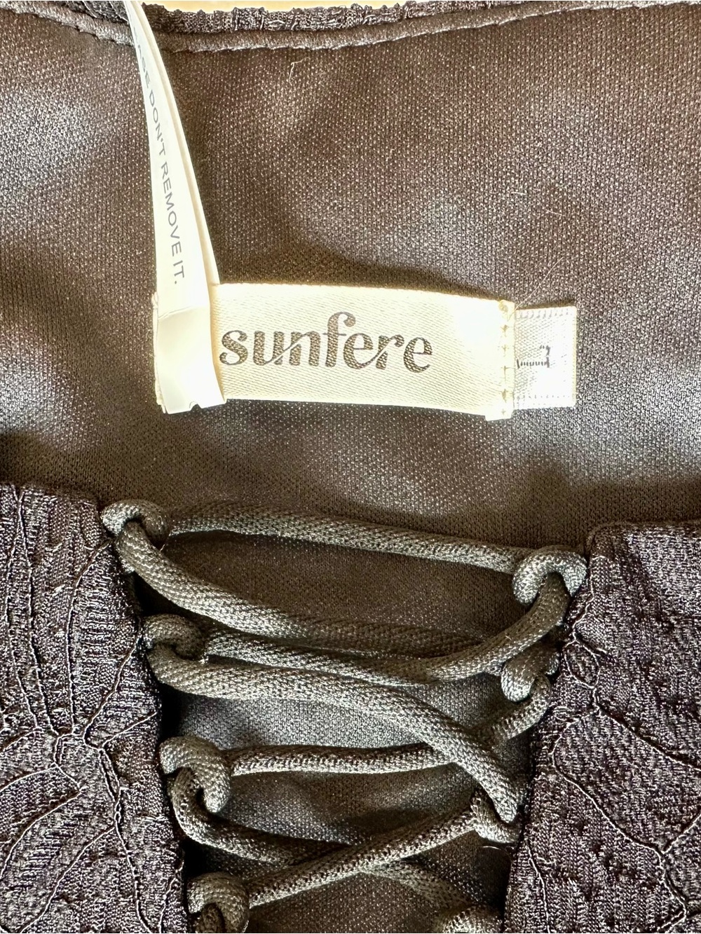 Sunfere Black Lace-Up Corset Waist Belt NWT Size L - Picture 4 of 9